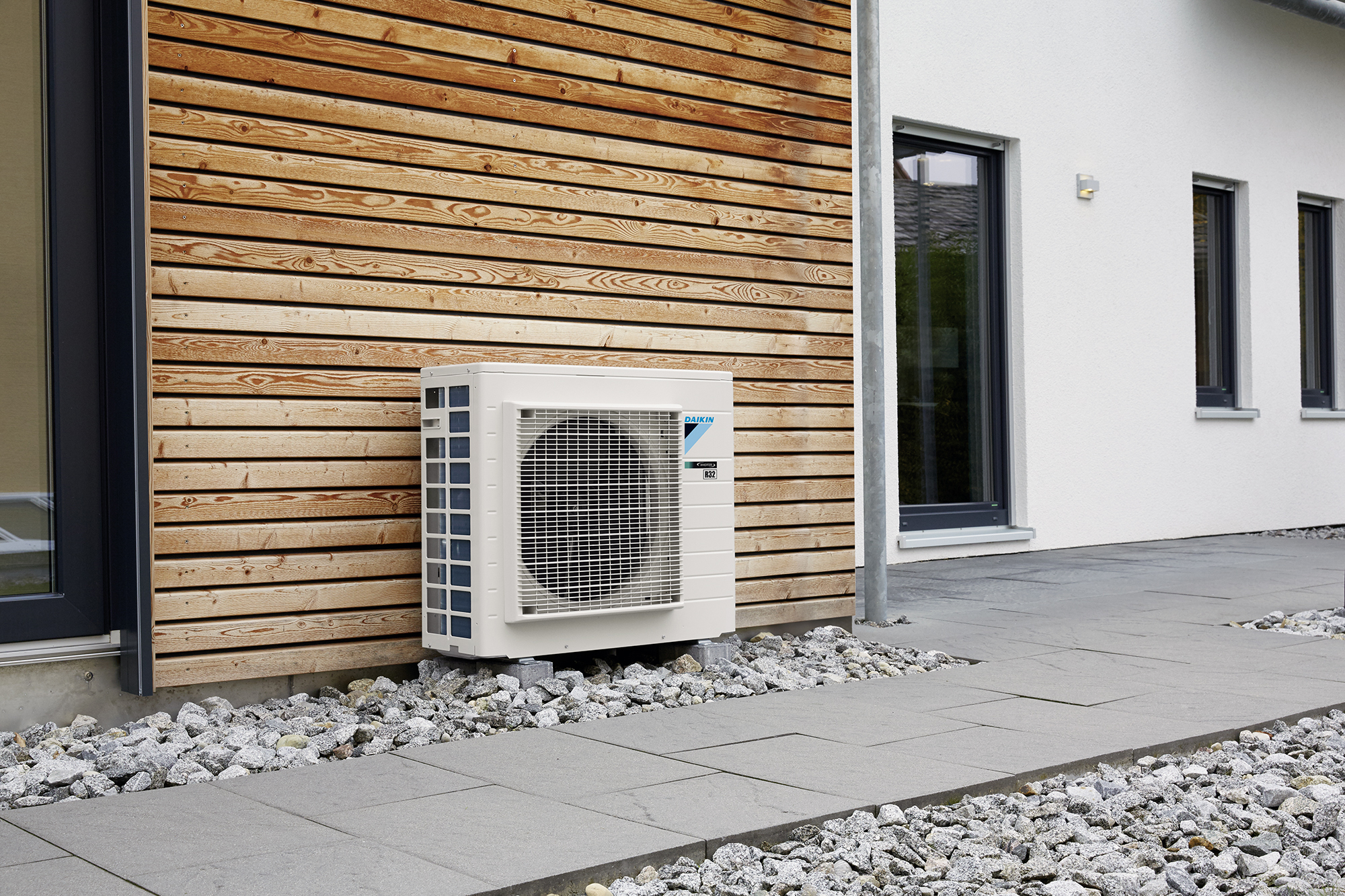 Wohnraum mit installierter Klimaanlage